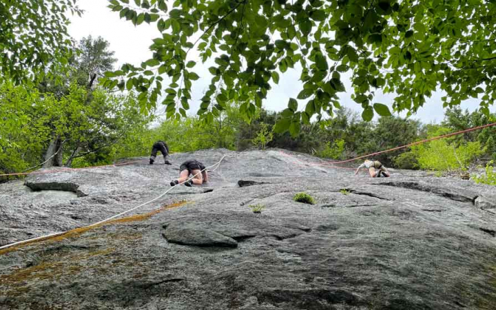 rock climbing camp for teens in maine